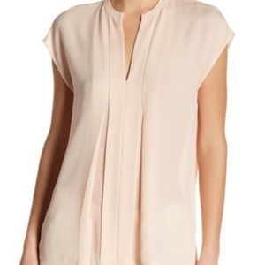 Short Sleeve Pintuck Silk Details